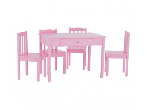 Chimes - Kids Table And Chair Set Pink