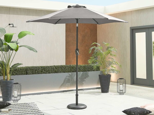 Chimes Antigua Aluminium 2.4m Round Parasol - Grey