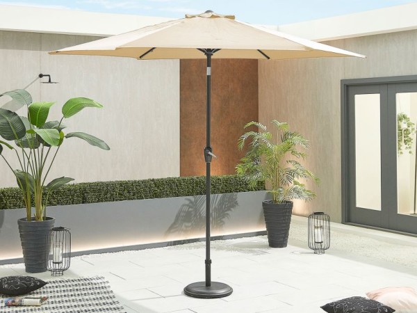 Chimes Antigua Aluminium 3m Round Parasol - Beige