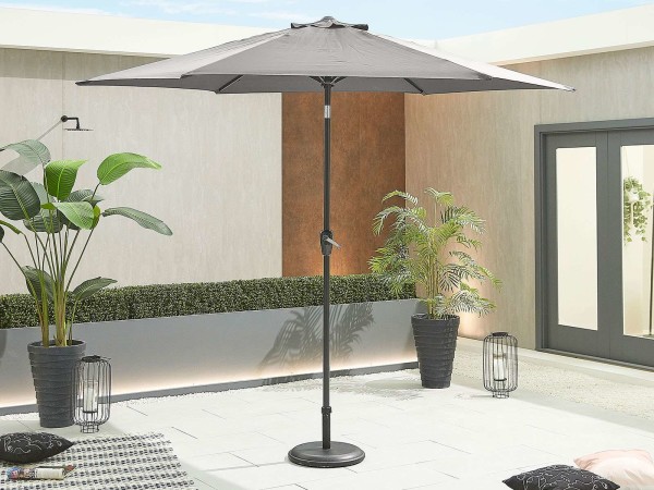 Chimes Antigua Aluminium 3m Round Parasol - Grey - LOW STOCK