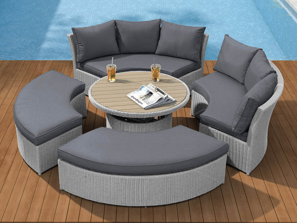 Chimes Heritage White Wash Windsor Sofa Daybed With Rising Dining Table Heritage White Wash Windsor Sofa Daybed, Rising Coffee Table To Dining