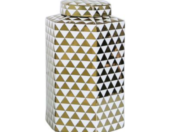 Chimes - Large Gold Geo Jar