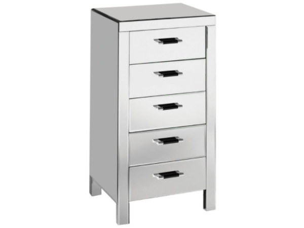 Chimes - Felicia 5 Draw Mirrored Chest