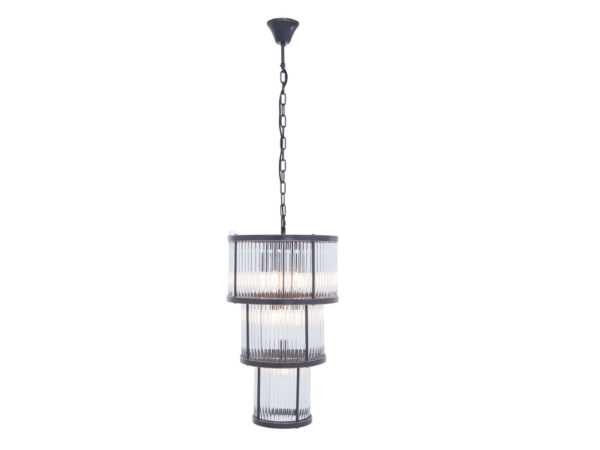 Chimes - Scarla 3 Tier Chandelier Black