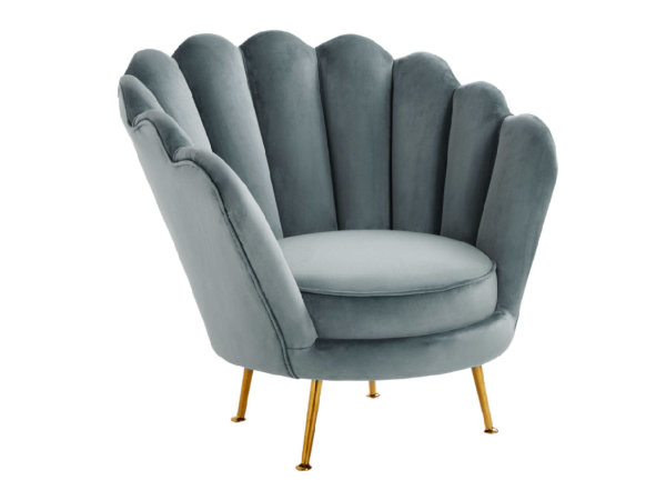 Chimes - Monroe Light Blue Scalloped Chair
