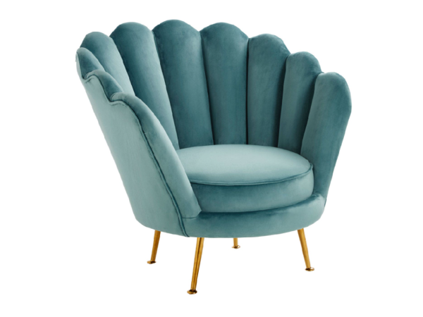 Chimes - Monroe Blue Scalloped Chair