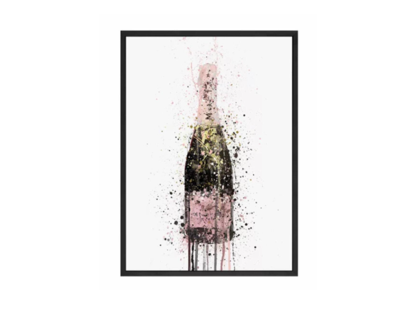Chimes - Champagne abstract Canvas with frame visual 1 - 50 x 70cm