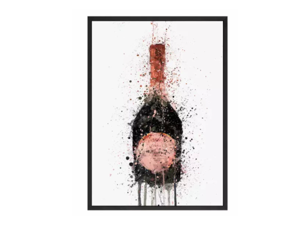 Chimes - Champagne abstract Canvas with frame visual 2 - 30 x 40cm