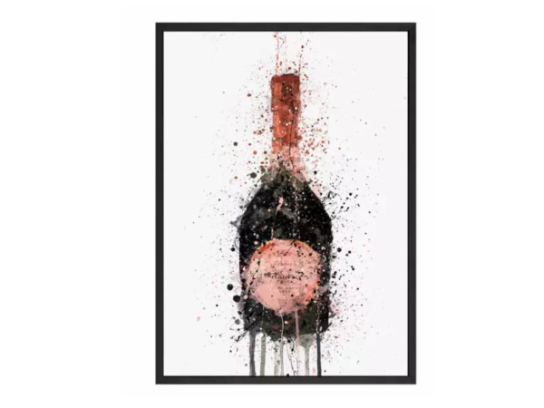 Chimes - Champagne abstract Canvas with frame visual 2 - 50 x 70cm