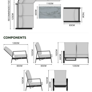 Nova - Enna Reclining Corner Sofa Set with Lounge Chair - White