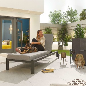 Nova - Alessandria Aluminium Sun Lounger Set - Grey