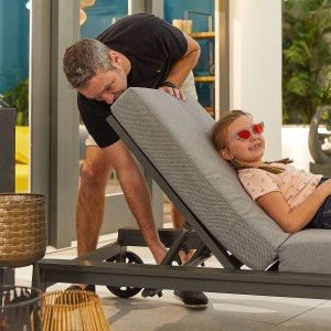 Nova - Alessandria Aluminium Sun Lounger Set - Grey