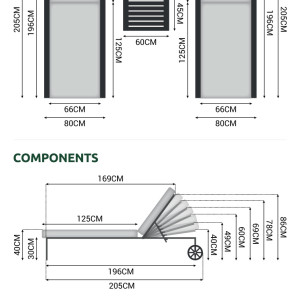 Nova - Alessandria Aluminium Sun Lounger Set - Grey