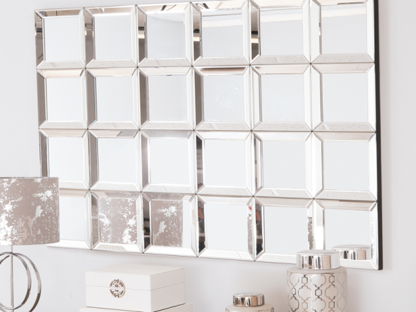 Chimes - 24 Window Pane Wall Mirror