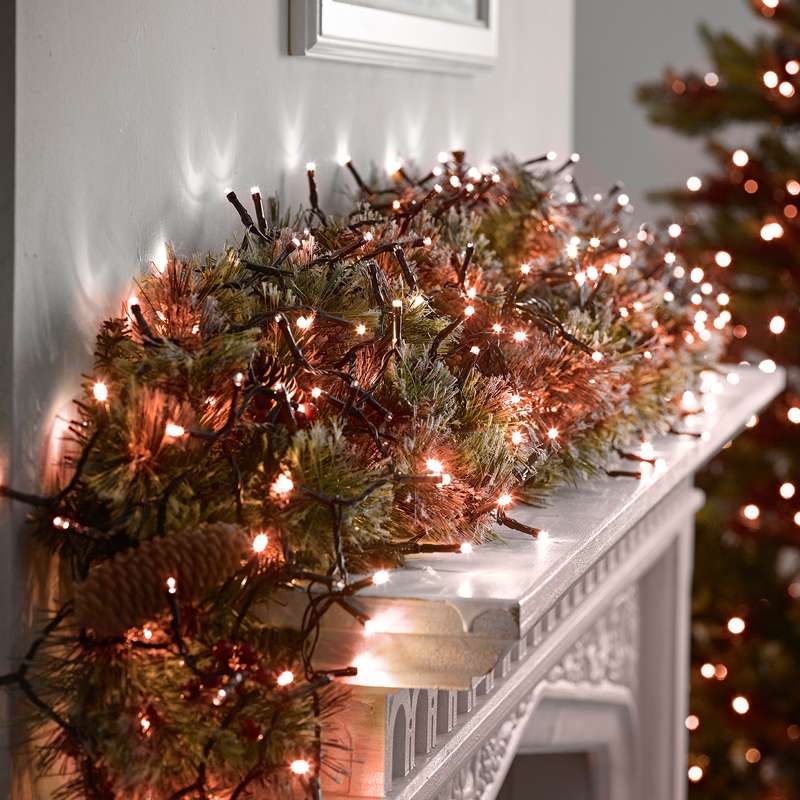 String Lights with 1200 LEDs Copper Glow