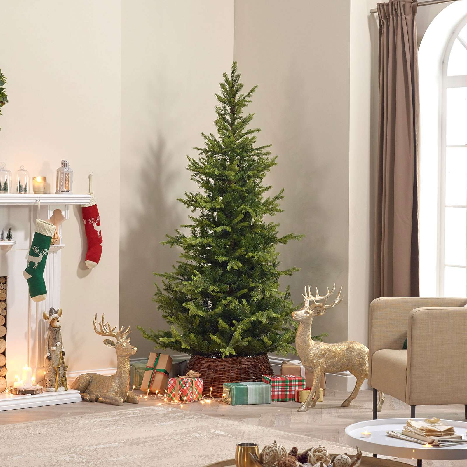 Calgary Fir Slim Pre-Lit 6ft Artificial Christmas Tree
