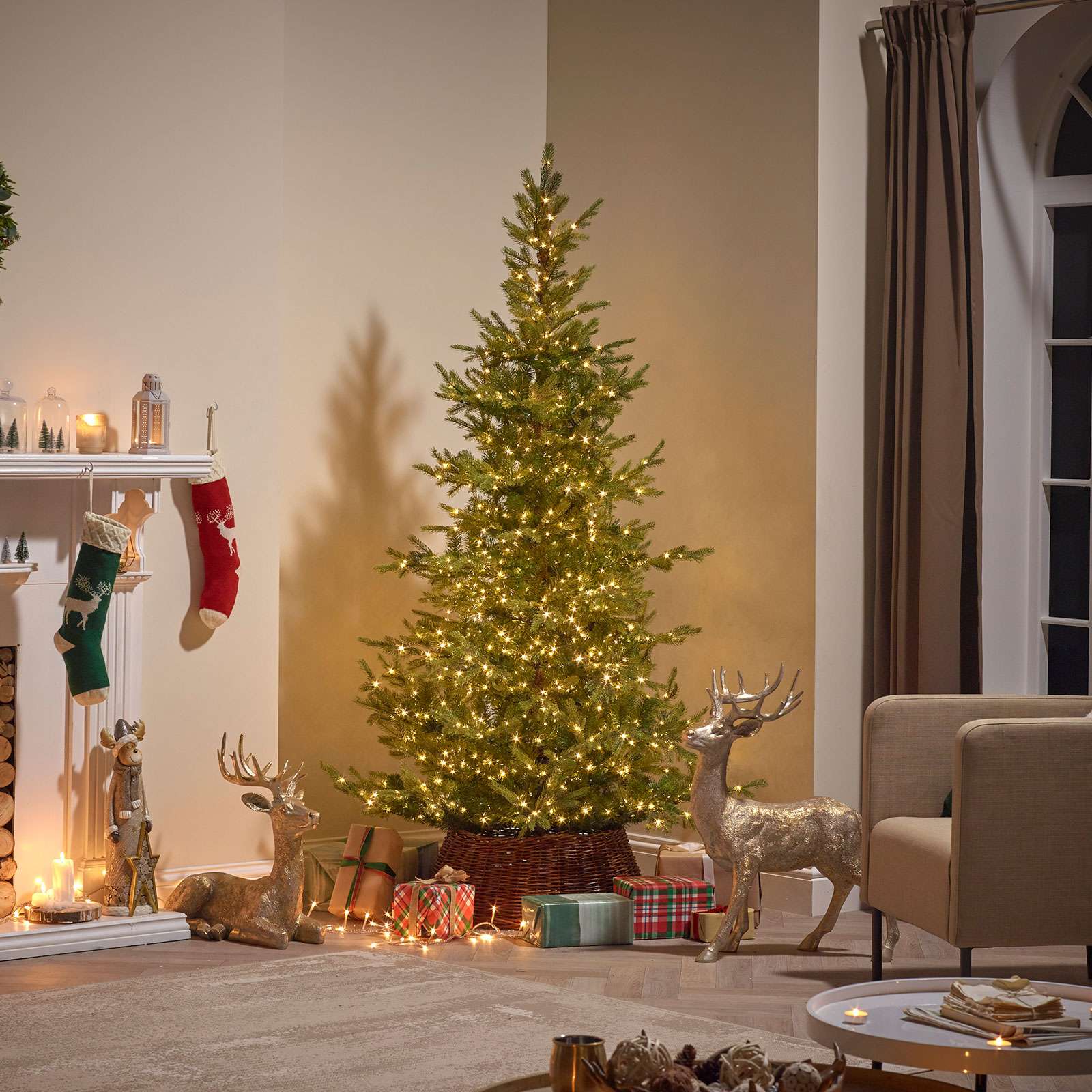 Calgary Fir Slim PreLit 7ft Artificial Christmas Tree