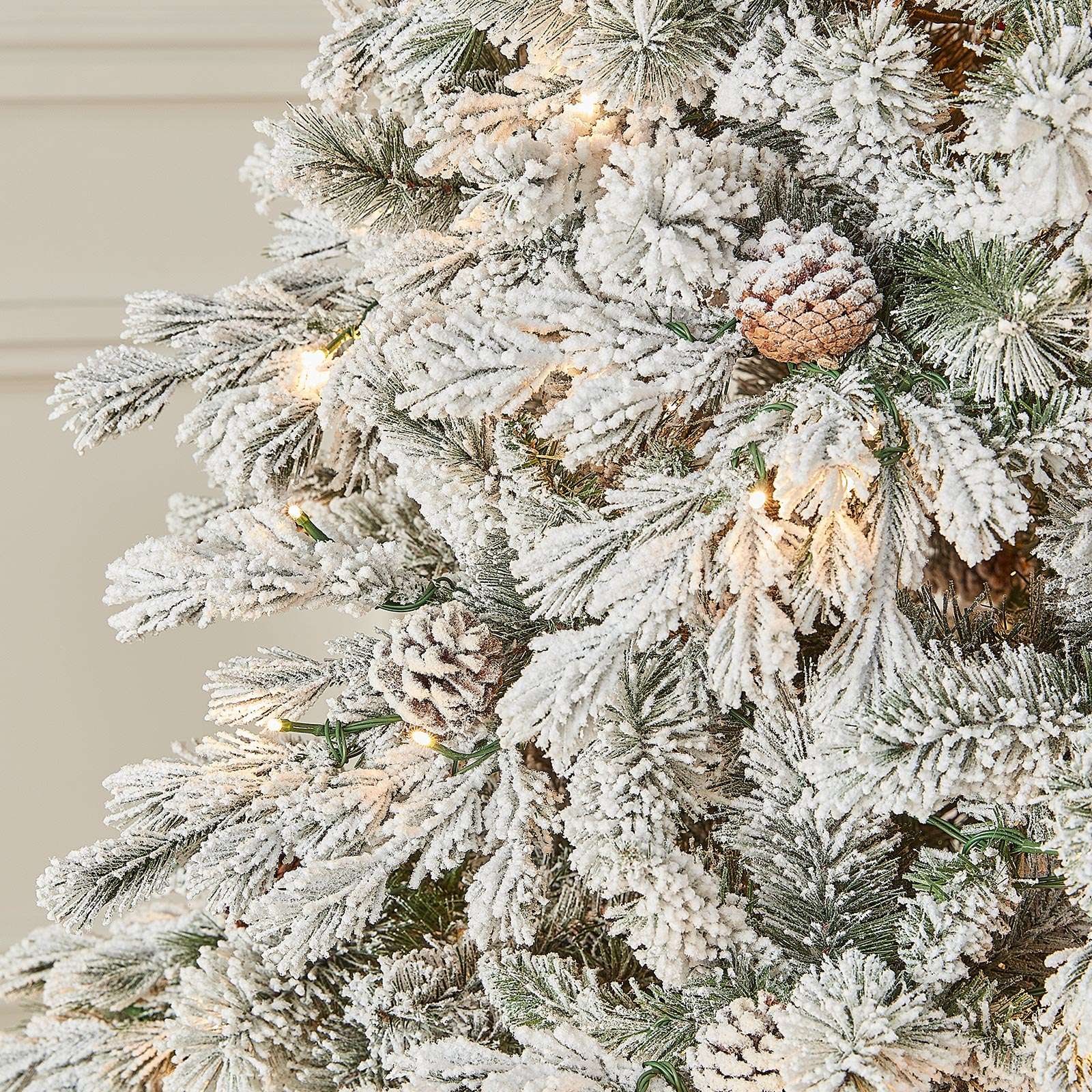 Grand Fir Premium Snowy PreLit 6ft Artificial Christmas Tree