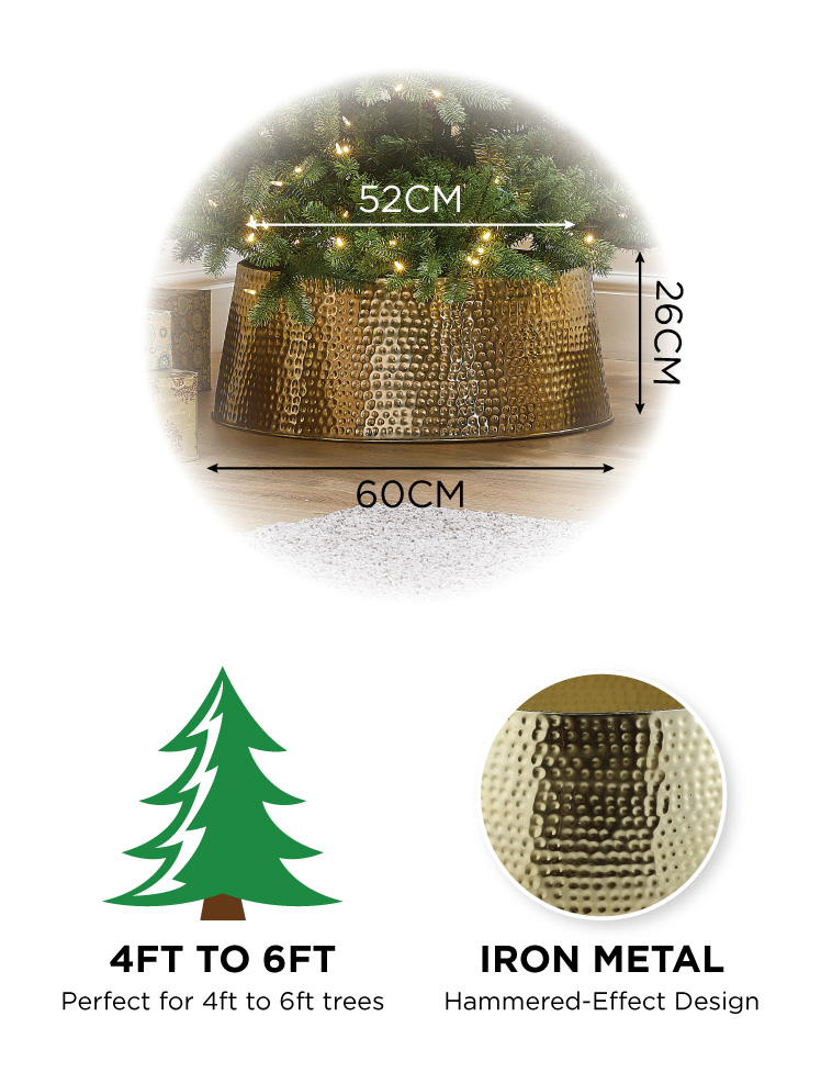 60cm Metal Tree Ring - Gold