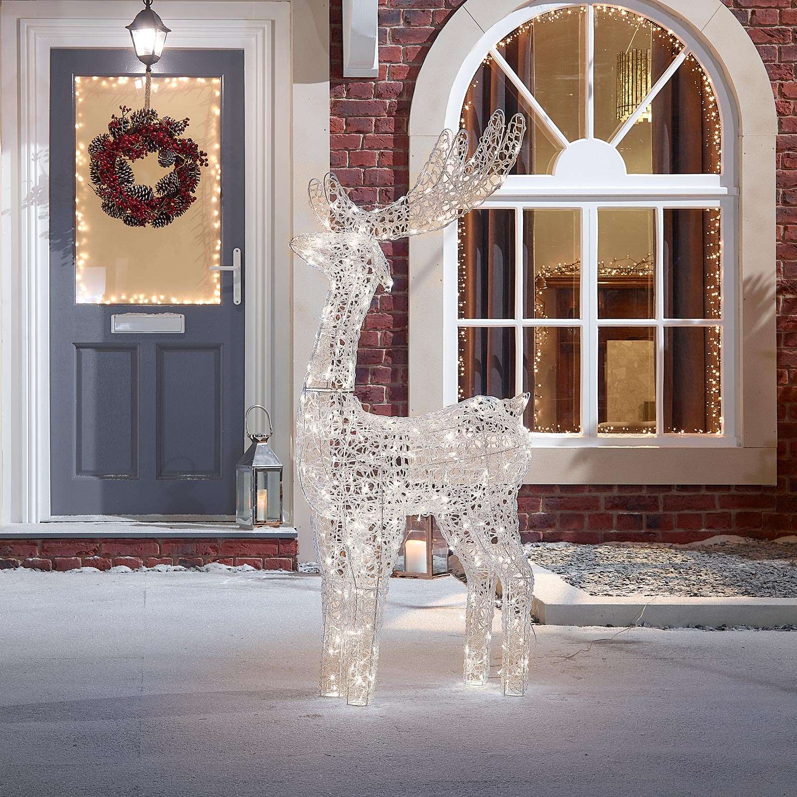 Miracle the 150cm Spun Acrylic Reindeer Warm White