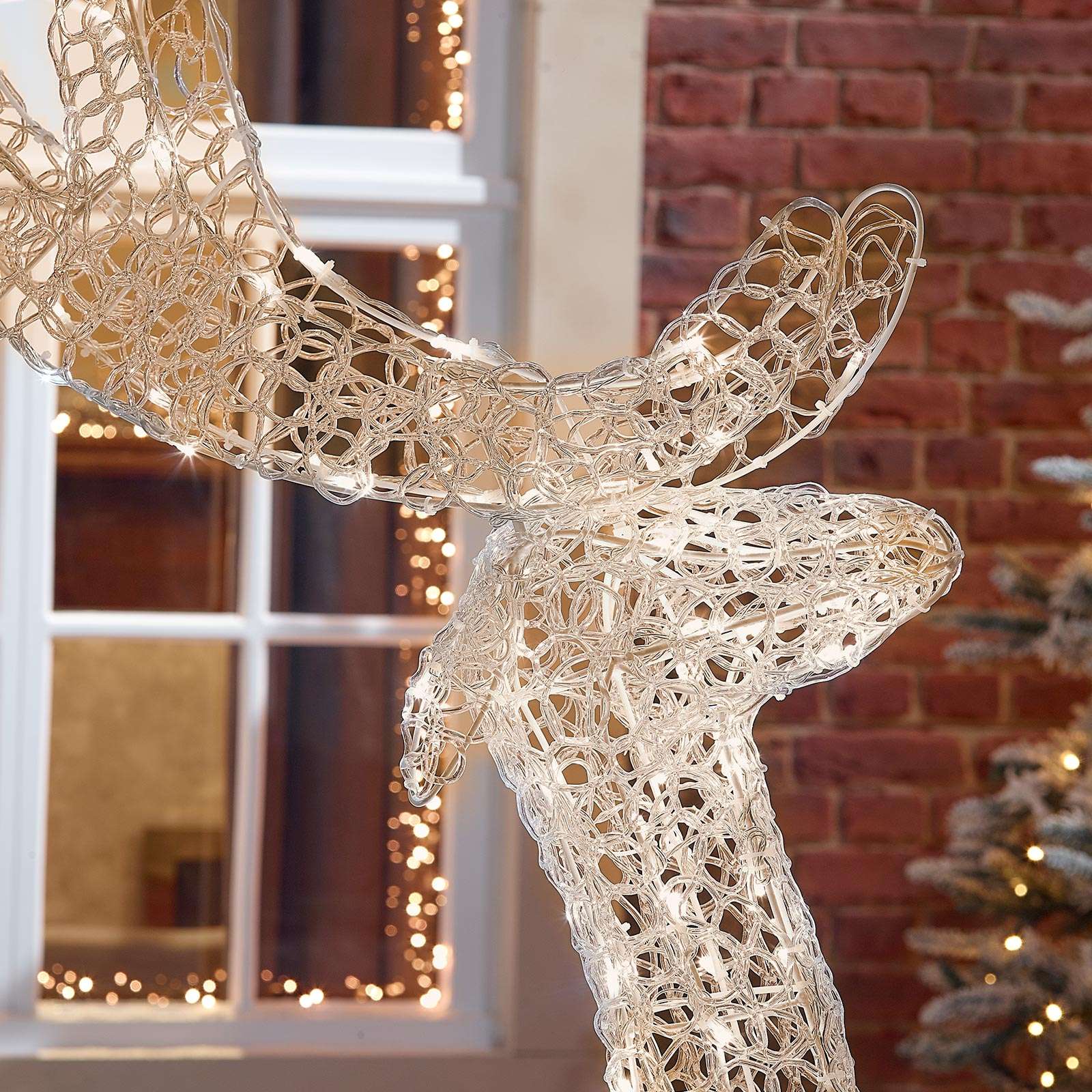 Miracle the 150cm Spun Acrylic Reindeer Warm White