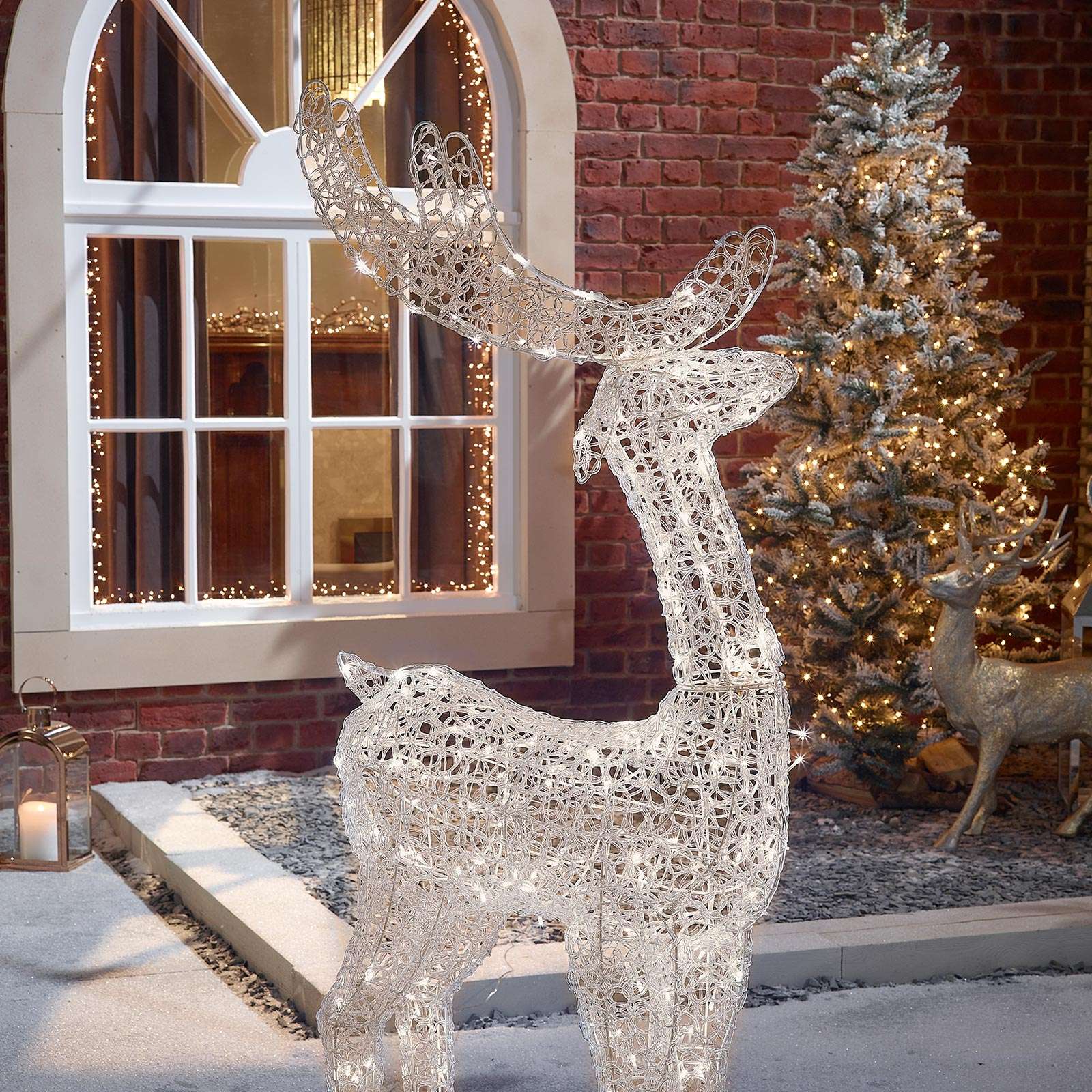 Miracle the 150cm Spun Acrylic Reindeer Warm White