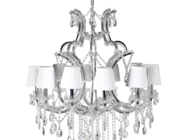 Large Shade Droplet Chandelier