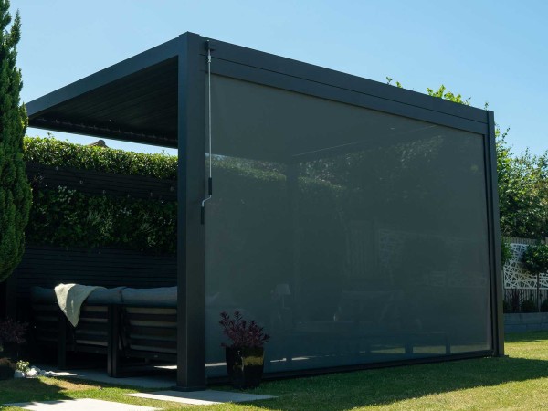 Nova - Pull Down Screen for Titan 4m Pergolas in Grey - LOW STOCK