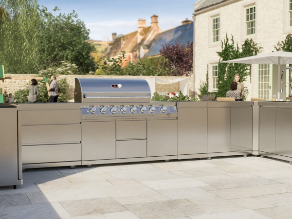 Whistler Grills - Malmesburry 6  Burner Pre-Built Outdoor Kitchen