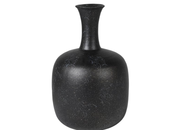 Black Bulbous Vase
