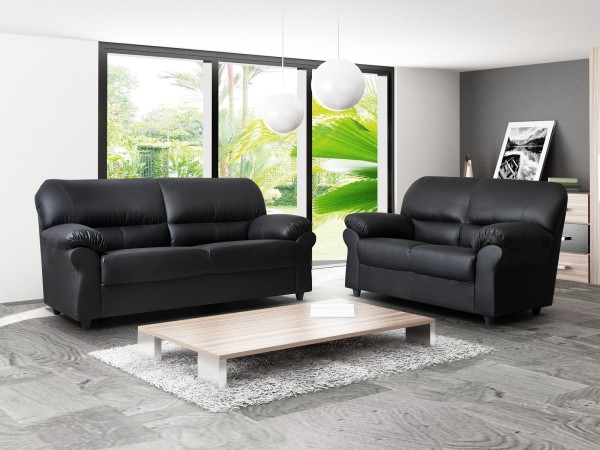 Chimes - Christian 3 + 2 Seater Sofa Set - Black