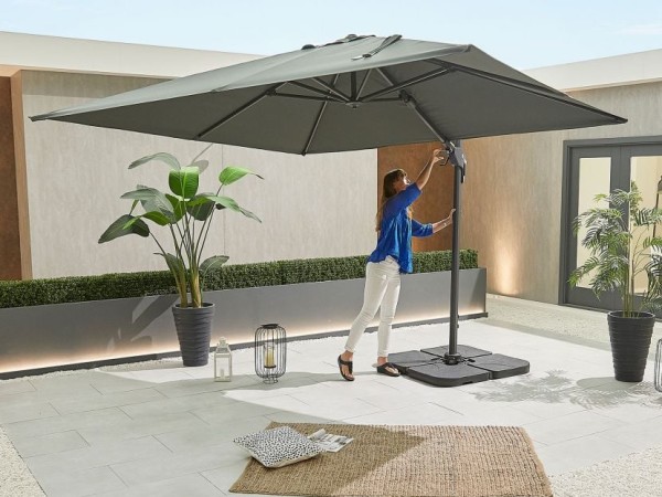 Nova - Genesis Cantilever Parasol - 3m Square - Grey