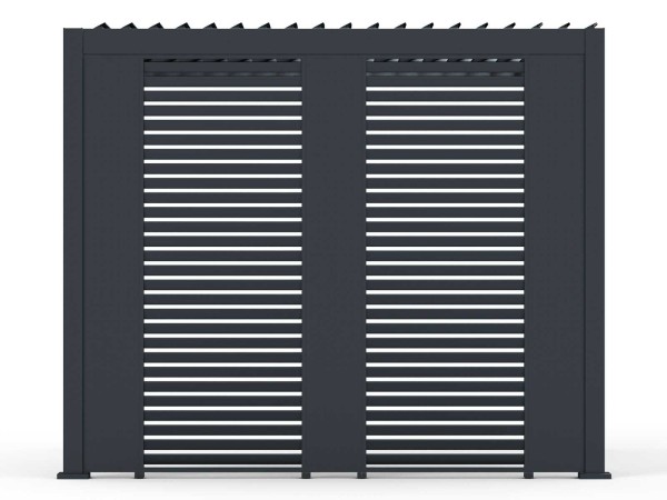 Nova - Titan Aluminium Pergola 31cm Solid Side Wall Panel - Grey