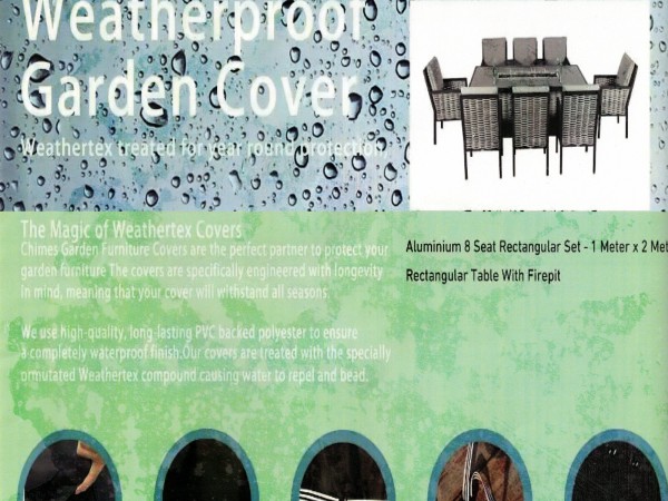 Cover Pack for Chimes 8 Seat Rectangular Dining Set