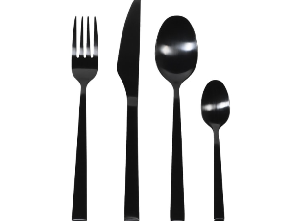Chimes - 16pc Black Stainless Steel Cutlery Set