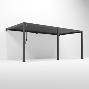 Nova - Titan Wall-Mounted Aluminium Pergola - Grey