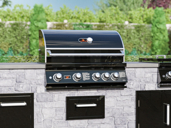 Whistler Grills - Burford 4 Burner Gas BBQ - Black