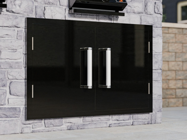Whistler Grills - Built-In Double Door Unit - Black