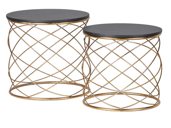 Sabine Gold Loop Side Tables
