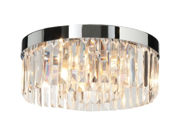 Saxby Crystal 5 Light Bathroom Flush Fitting