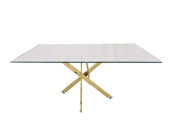 Chimes - Deana Rectangular Gold Dining Table