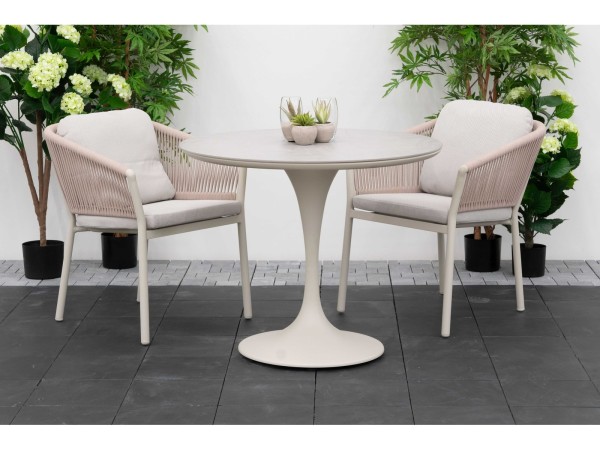 Nova - Hayden 2 Seat Round Bistro Set - Pebble