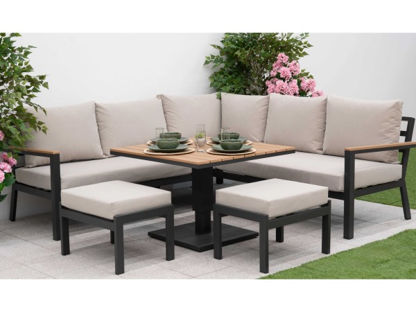 Nova - Heidi Corner Sofa Dining Set with Square Rising Table