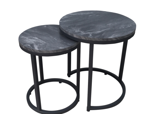 Lexi Set of 2 Black End Tables
