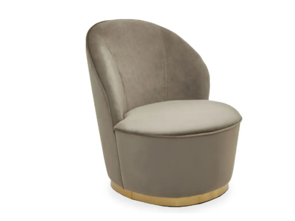 Tazmin Mink Velvet Gold Base Chair
