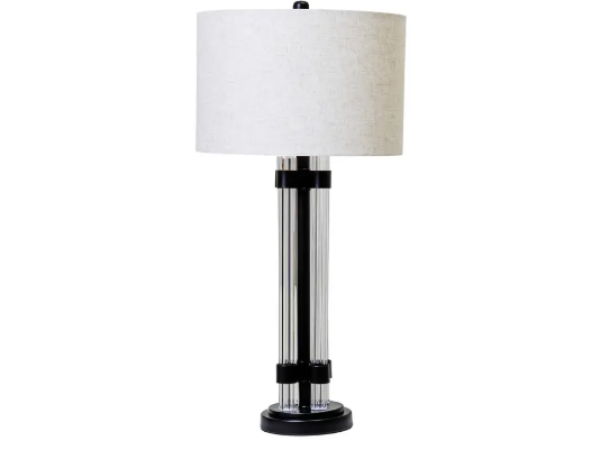 Madelyn Table Lamp Matt Black & Ivory