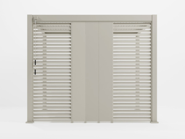 Nova - Titan Aluminium Pergola 31cm Solid Side Wall Panel - Pebble