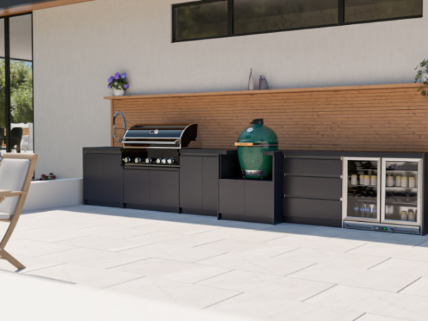 Whistler Grills - Fairford 7 Piece Outdoor Kitchen with Sink - Black