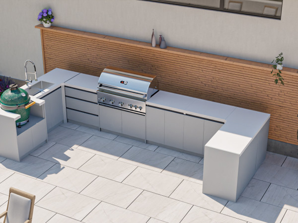 Whistler Grills - Fairford 10 Piece Modular U-Shaped Outdoor Kitchen - Grey