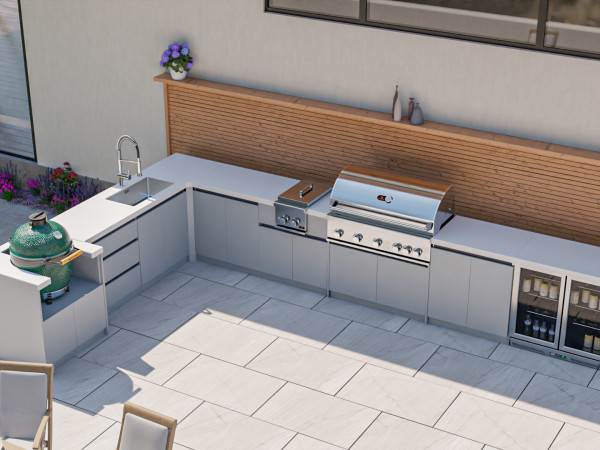 Whistler Grills - Fairford 10 Piece Modular Outdoor Kitchen - Grey